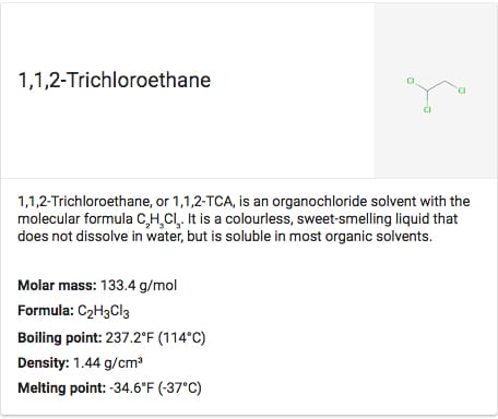 Trichloroethane molecule