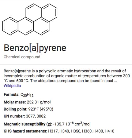 Benzoapyrene molecule
