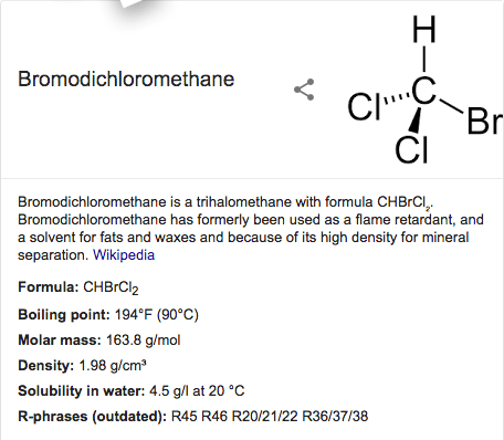 Bromodichloromethane molecule