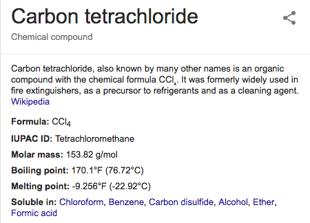 Carbon Tetrachloride molecule
