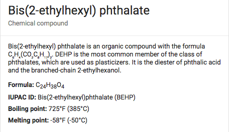 Diethylhexylphthalate molecule