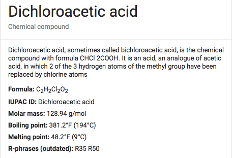 Dichloroacetic Acid molecule