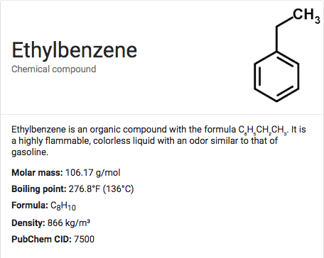Ethylbenzene molecule
