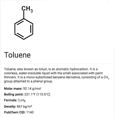 Toluene Molecule
