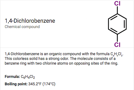 p Dichlorobenzene molecule