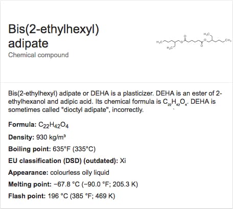 Di ethylhexyladipate molecule