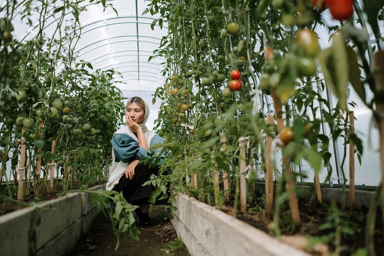 A delightful snapshot of friends gardening in their backyard, with colorful flowers and thriving vegetables, all nurtured by pure water, illustrating the city's love for gardening and sustainable living.